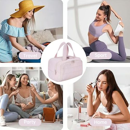 Large Capacity Wide-Open Travel Cosmetic Bag