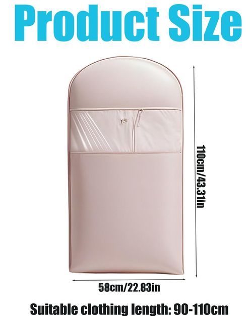 2025 Space Saving Hanging Garment Bag with Self Compression Zipper
