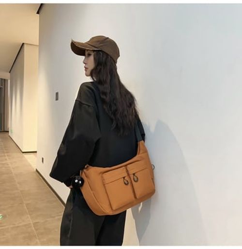 Women's shoulder bag Korean style large capacity messenger bag workwear canvas bag