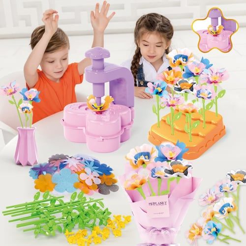 🔥Fabric Flower Bouquet Craft Kit – DIY Arts & Crafts for Kids Ages 4-16, Creative Toy Gift