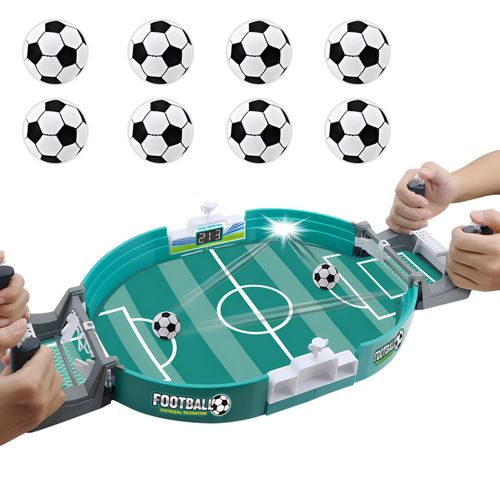 Football Table Interactive Game, Mini Tabletop Soccer Pinball Games Set with 8 Balls, for Foosball Pinball Kids Adults Interactive Game Room Family Night