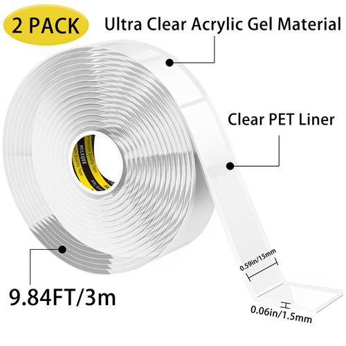 2 Pack Heavy Duty Double Sided Mounting Tape