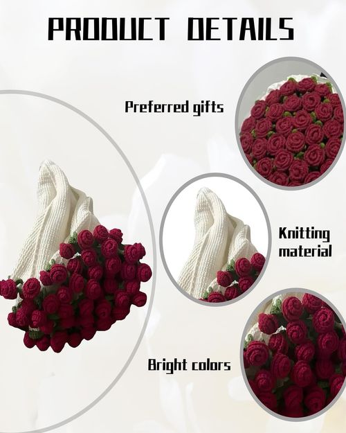 DIY Flower Bouquet Blanket, Rose Blanket Crochet Kit, DIY Crochet Flower Blanket