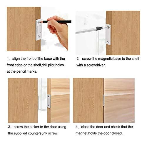 6PCS Cabinet Magnetic Catch without Punching, Durable for Daily Heavy Use