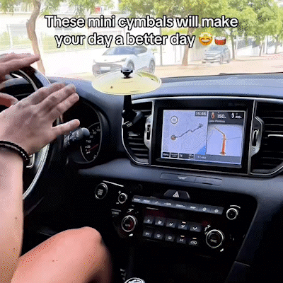 🎁Mini Cymbal Car Air Vent Ornament – Unique Swinging Dashboard Decoration