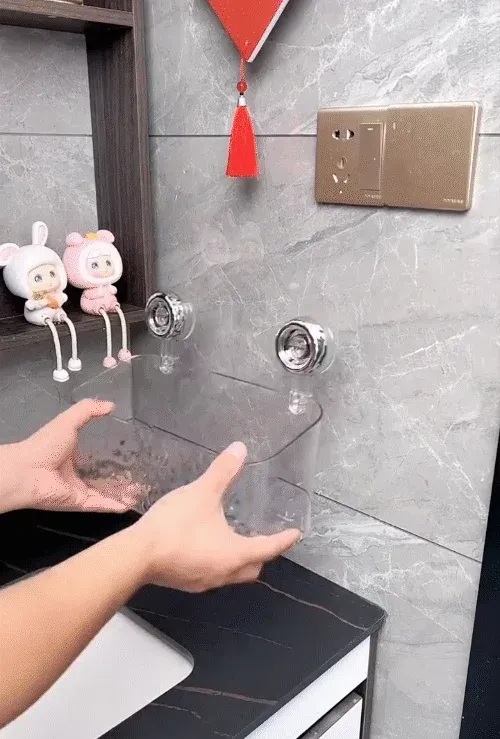 ✨Light Luxury Style Glacier Pattern Suction Cup Shelf