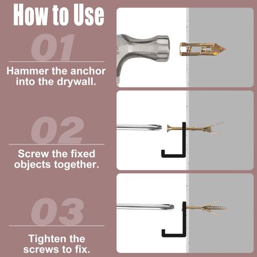 80 Pcs Self Drilling Drywall Anchors with Screws Kit