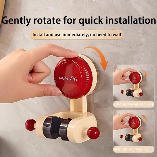 Adjustable Suction Cup Shower Holder（red)