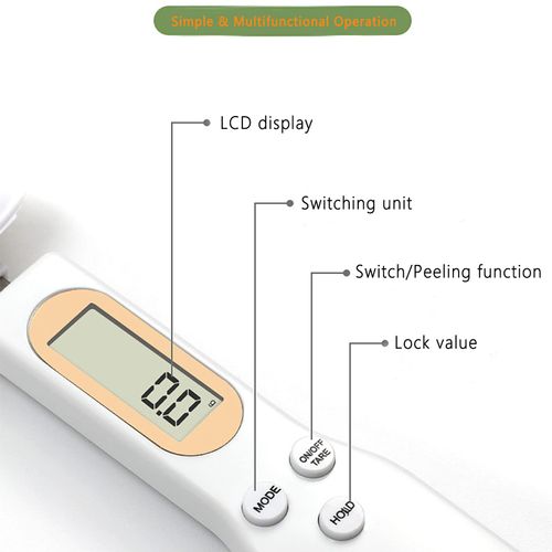 3T6B Spoon Scales Digital Weight Grams, 0.5g-500g Kitchen Electronic Gram