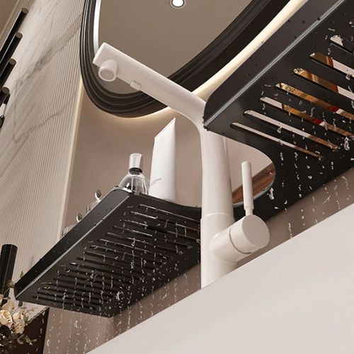 Walnut Bathroom, Kitchen Suction Cup Shelf