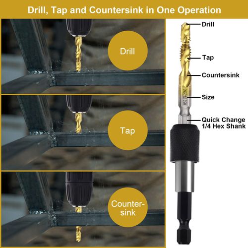 🔥Last Day 49% OFF Drill Tap Set, Valkynos 6 Packs
