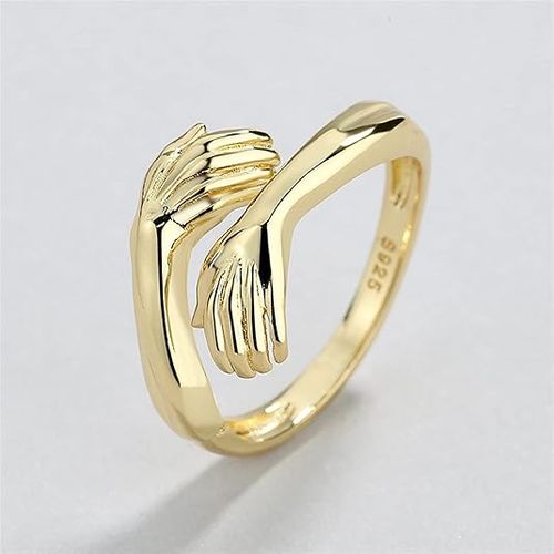 Tungsten Rings for Women Zircon Hug Rings 👨‍❤️‍💋‍👨