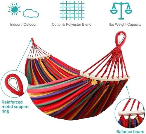 New Outdoor Camping Hanging Folding Knit Hammock Hammock Bed Outdoor