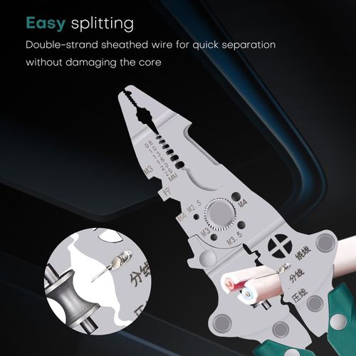Multitool Cable Wire Stripper Cutters Crimper Pliers 18 In 1 Foldable Multifunctional Electrician Tool