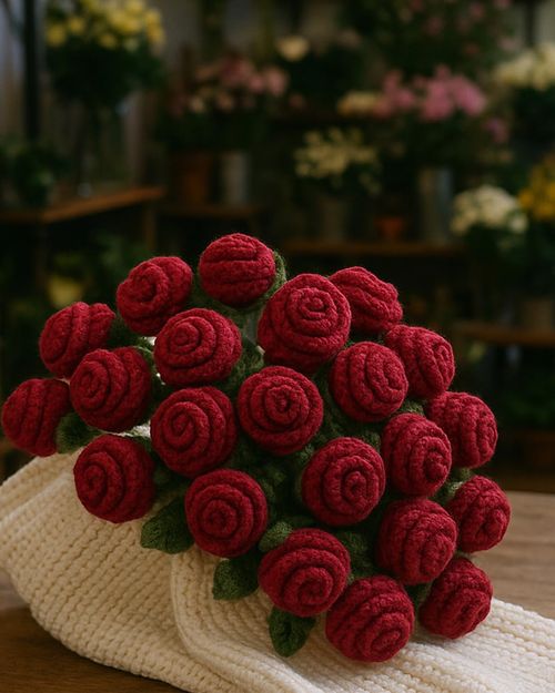 DIY Flower Bouquet Blanket, Rose Blanket Crochet Kit, DIY Crochet Flower Blanket