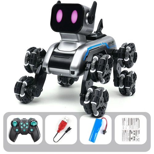 Remote Control Car Smart Robot Dog Induction Deformation Eight-Wheel Stunt Electric Mechanical Dog Toy
