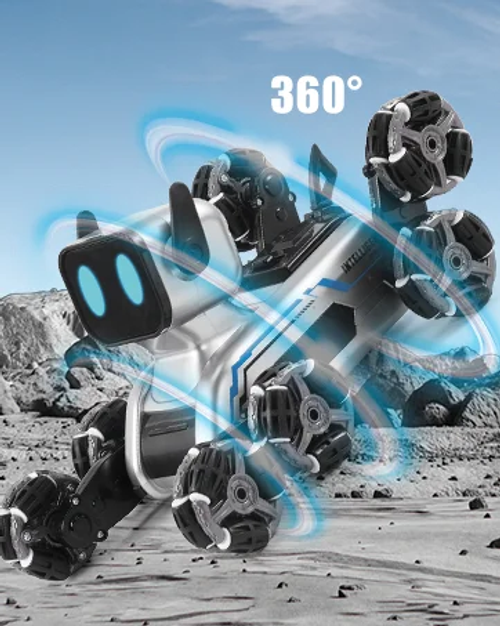 Remote Control Car Smart Robot Dog Induction Deformation Eight-Wheel Stunt Electric Mechanical Dog Toy