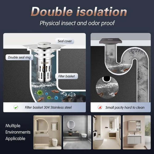 🔥Universal Stainless Steel Drain Strainer