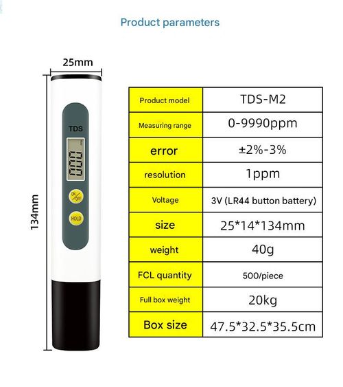 TDS Pen Water Quality Test Pen Home Water Testing Pen TDS Detection Pen