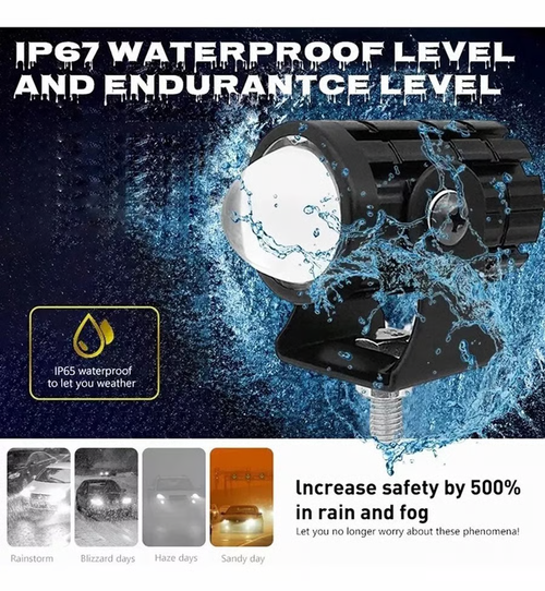 Mini LED Driving Lamps with Switch, Dual Color High Luminance Spotlight for Trucks