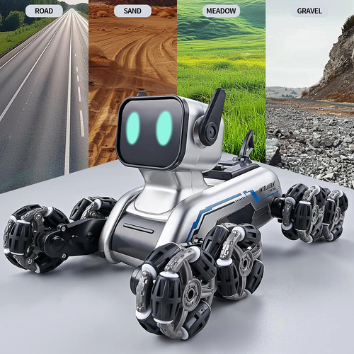 Remote Control Car Smart Robot Dog Induction Deformation Eight-Wheel Stunt Electric Mechanical Dog Toy