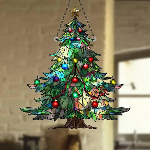🎄🌈Christmas Tree Sun Catcher（ 2D Acrylic ）