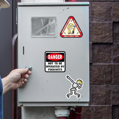 🔥🔥150Pcs Blue Collar Funny Stickers 👷‍♂️