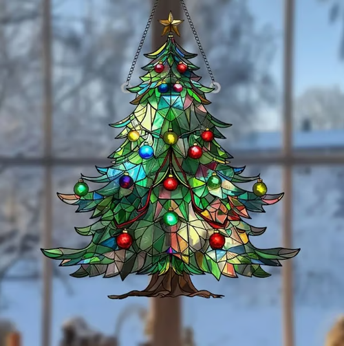 🎄🌈Christmas Tree Sun Catcher（ 2D Acrylic ）