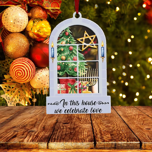Christmas Hanukkah Acrylic Ornament
