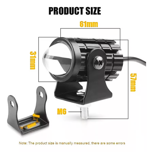 Mini LED Driving Lamps with Switch, Dual Color High Luminance Spotlight for Trucks