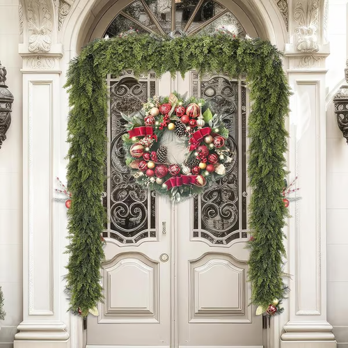 🏆2025 Super Value Se💥6 FT Artificial Cedar Garlands –Realistic Touch Winter Greenery