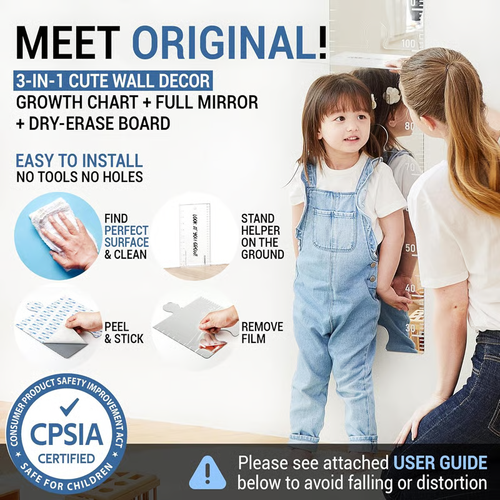 👩‍👦Growth Chart Mirror for Kids