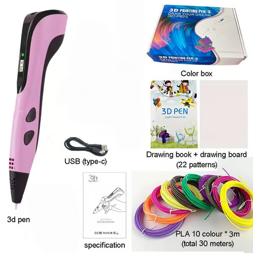 NEW 3D Printing Pen 3d Pen Set for Kids Chidren Child's Birthday Christmas Creative DIY Gift LCD Display with PLA Filament