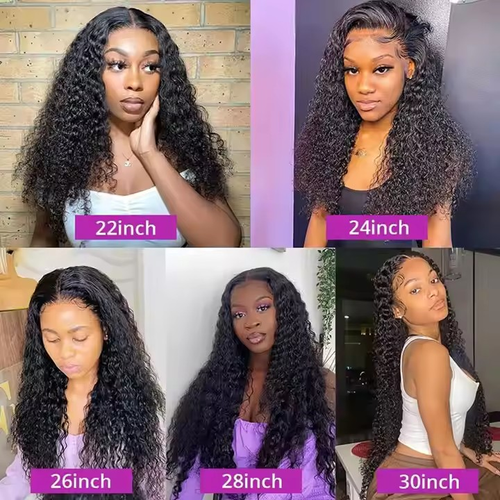 26-inch water wave high-definition full lace wig, high-end curly wig