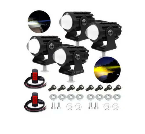 Mini LED Driving Lamps with Switch, Dual Color High Luminance Spotlight for Trucks