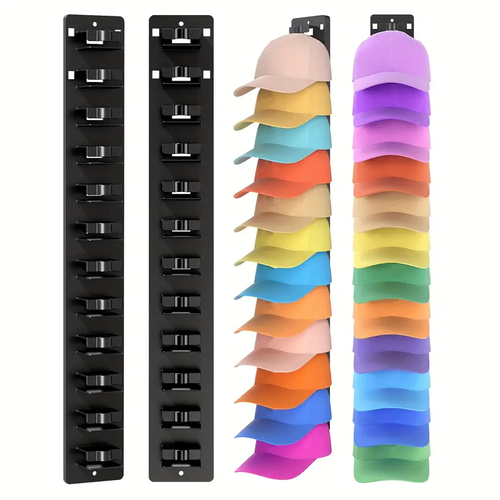 Wall Mounted Baseball Cap Rack, Can Hold Up to 20 Hats