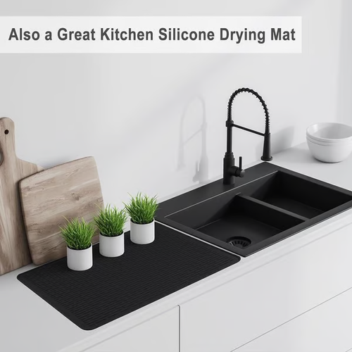 500°F 220°C Heat-Resistant Silicone Stove Cover Mat & Utensils