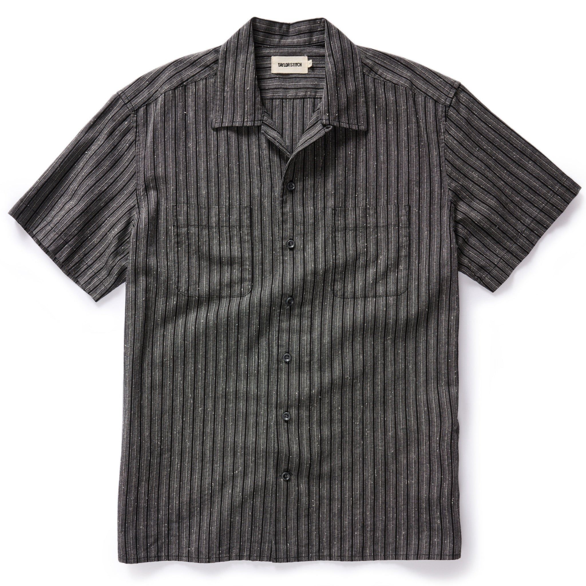 Usnrw Conrad Shirt in Black Indigo Slub Stripe