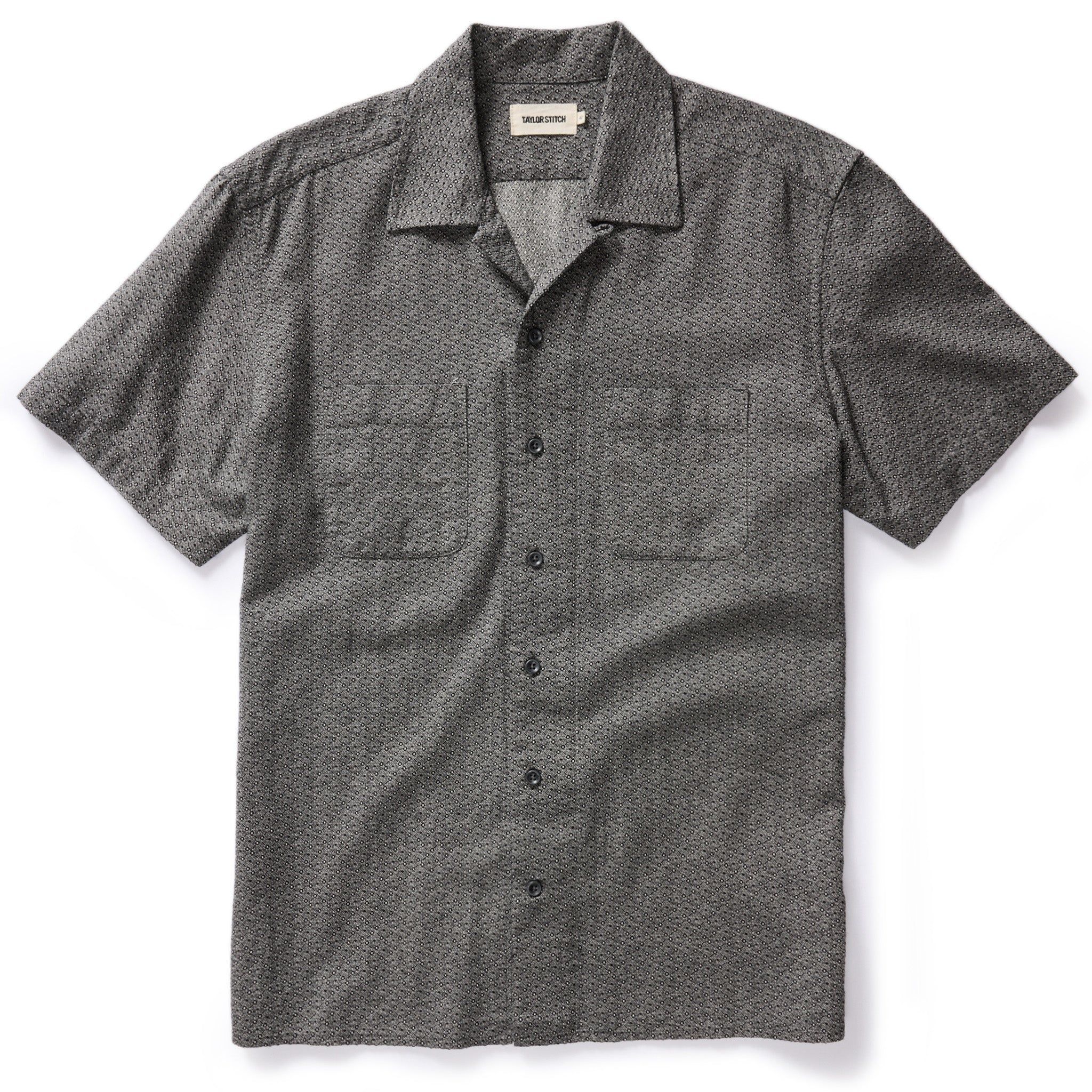 Usnrw Conrad Shirt in Black Indigo Jacquard Floral