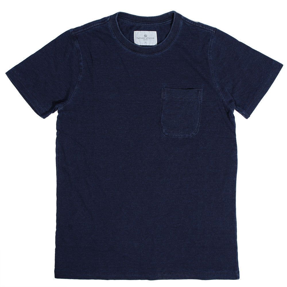 Usnrw Crewneck Pocket Tee in Sea Washed Indigo