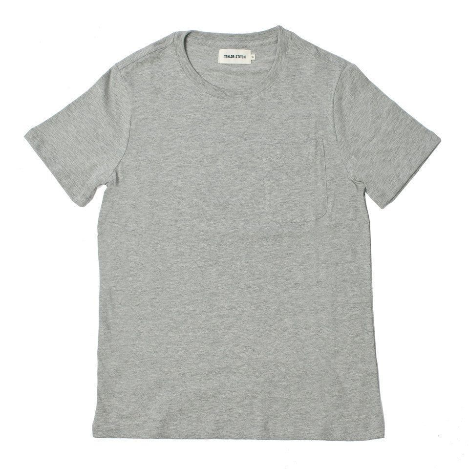 Usnrw Crewneck Pocket Tee in Heather Grey