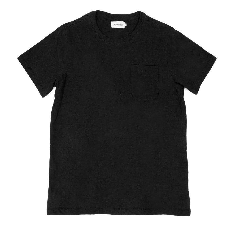 Usnrw Crewneck Pocket Tee in Black