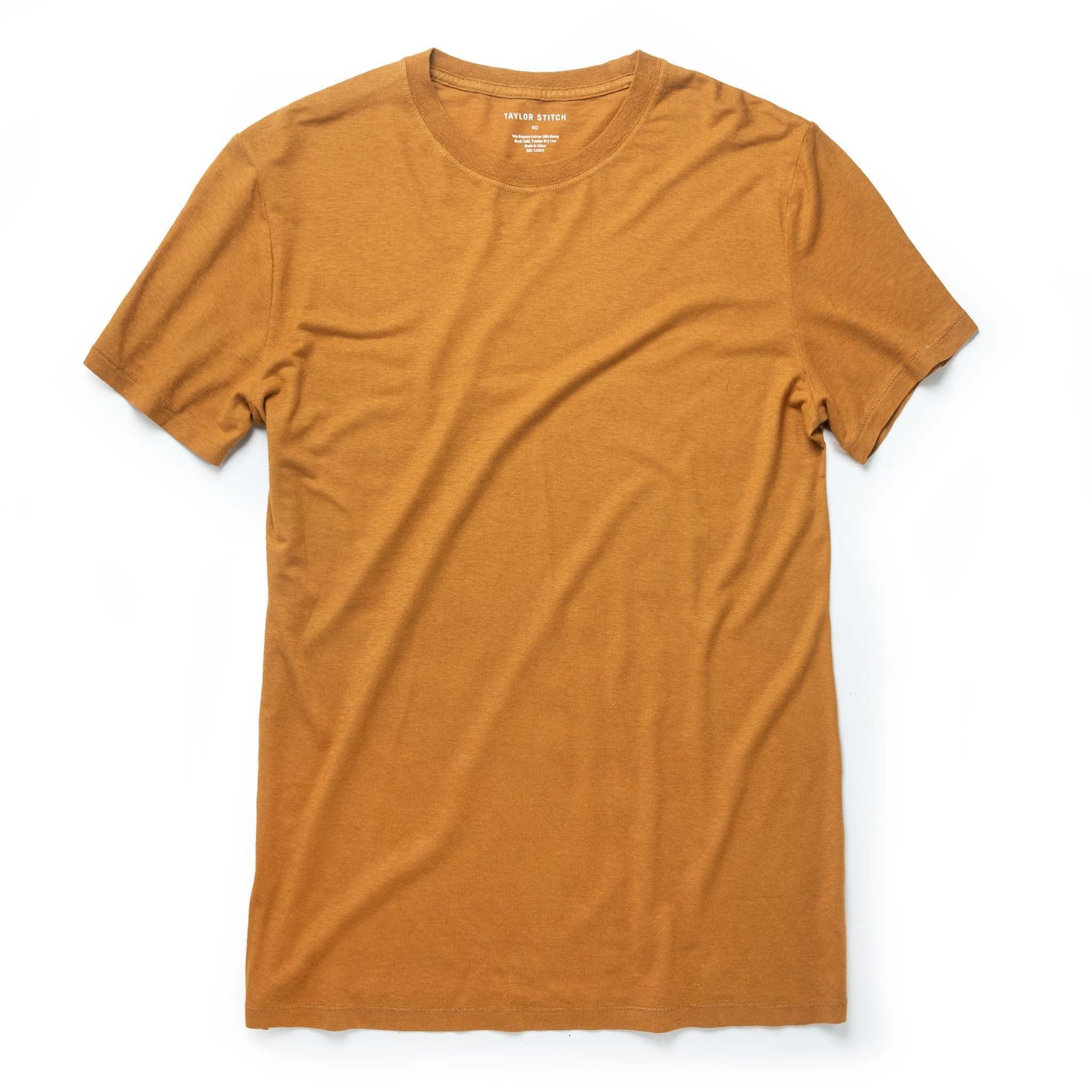 Usnrw Cotton Hemp Tee in Saffron