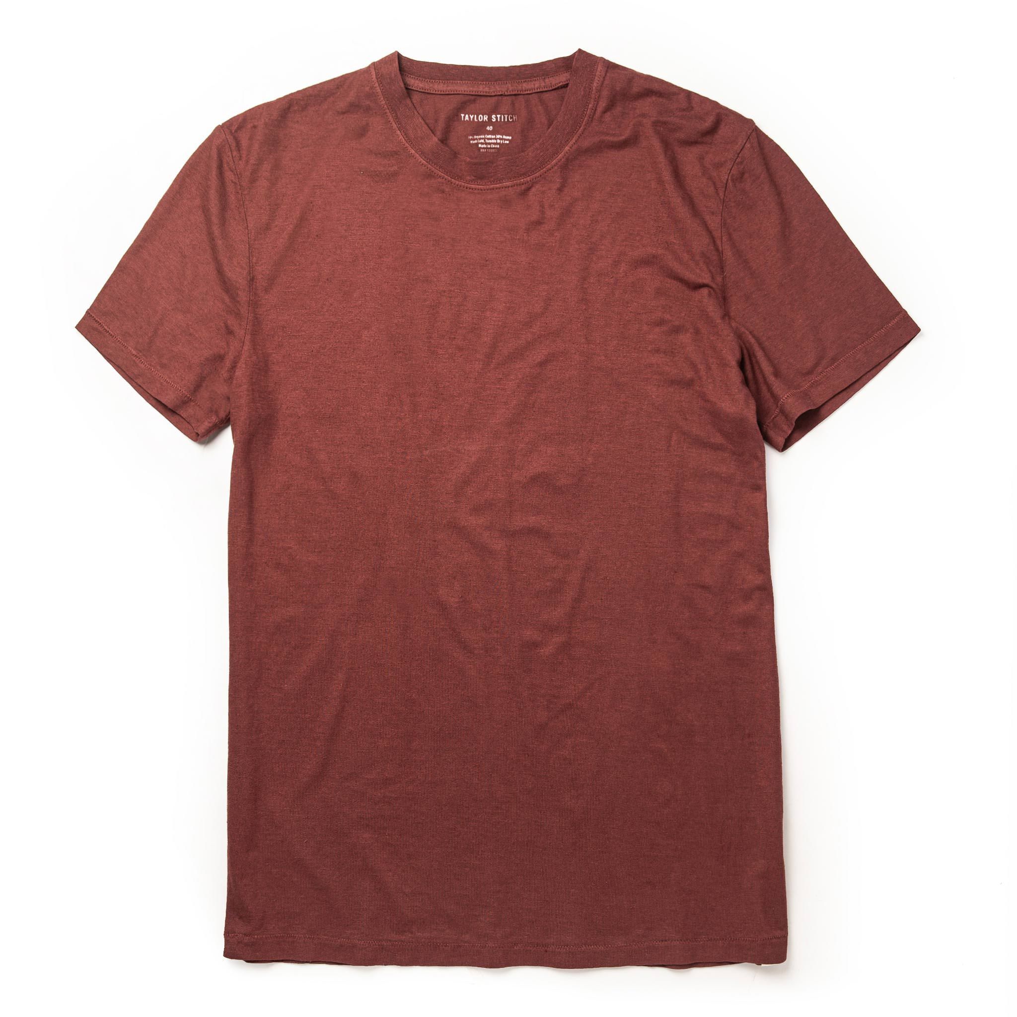 Usnrw Cotton Hemp Tee in Rust