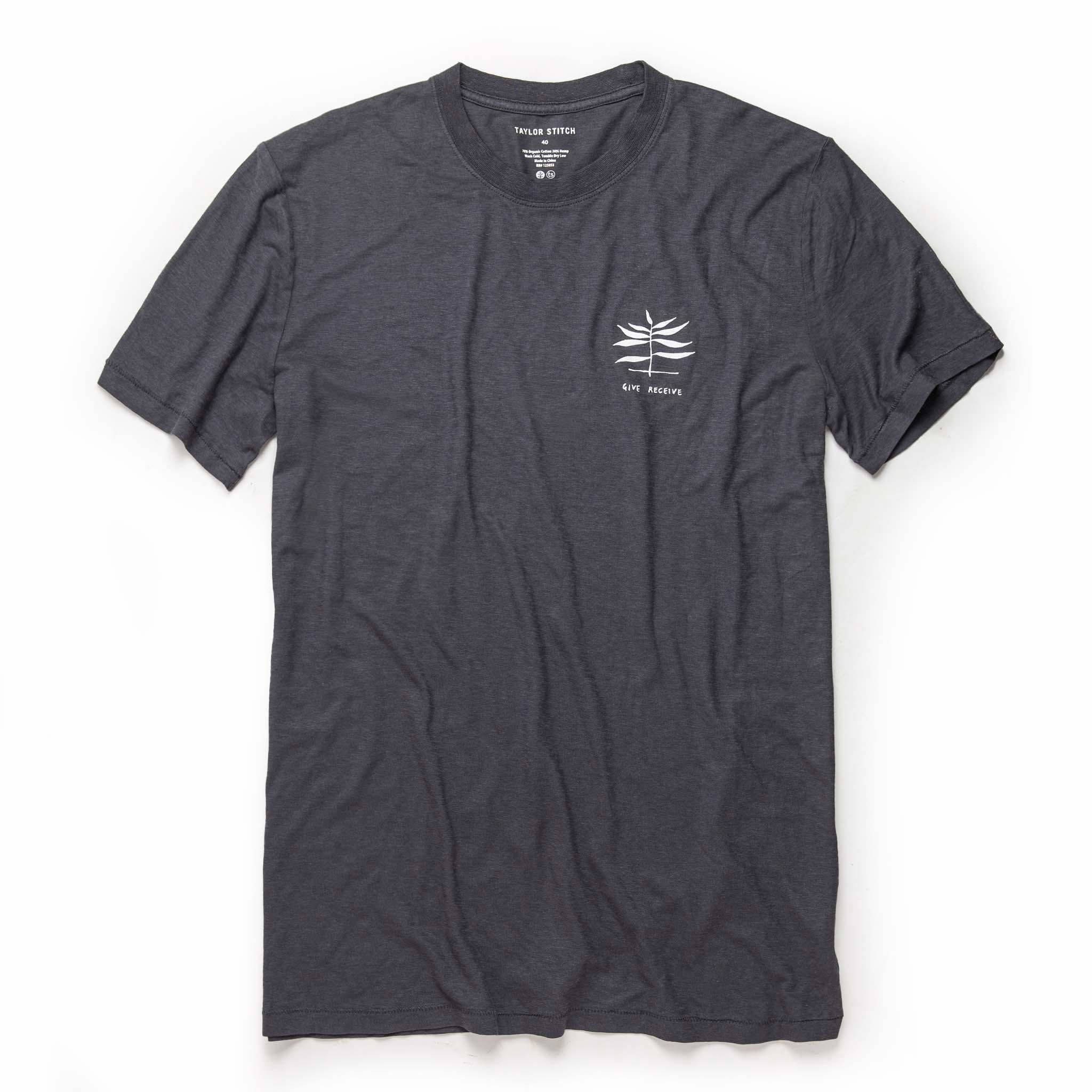 Usnrw Cotton Hemp Tee in Navy Give to Get