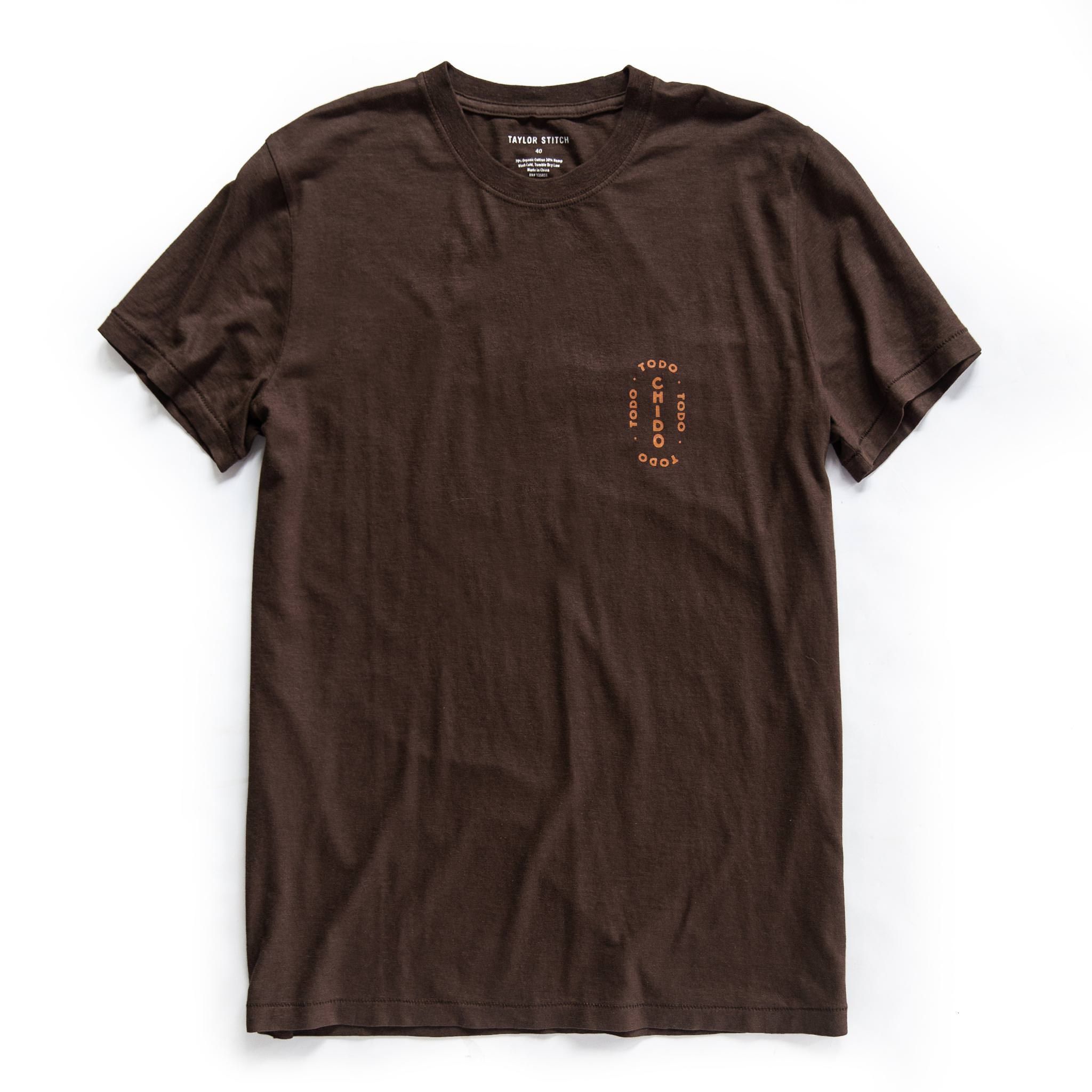 Usnrw Cotton Hemp Tee in Espresso Todo Chido