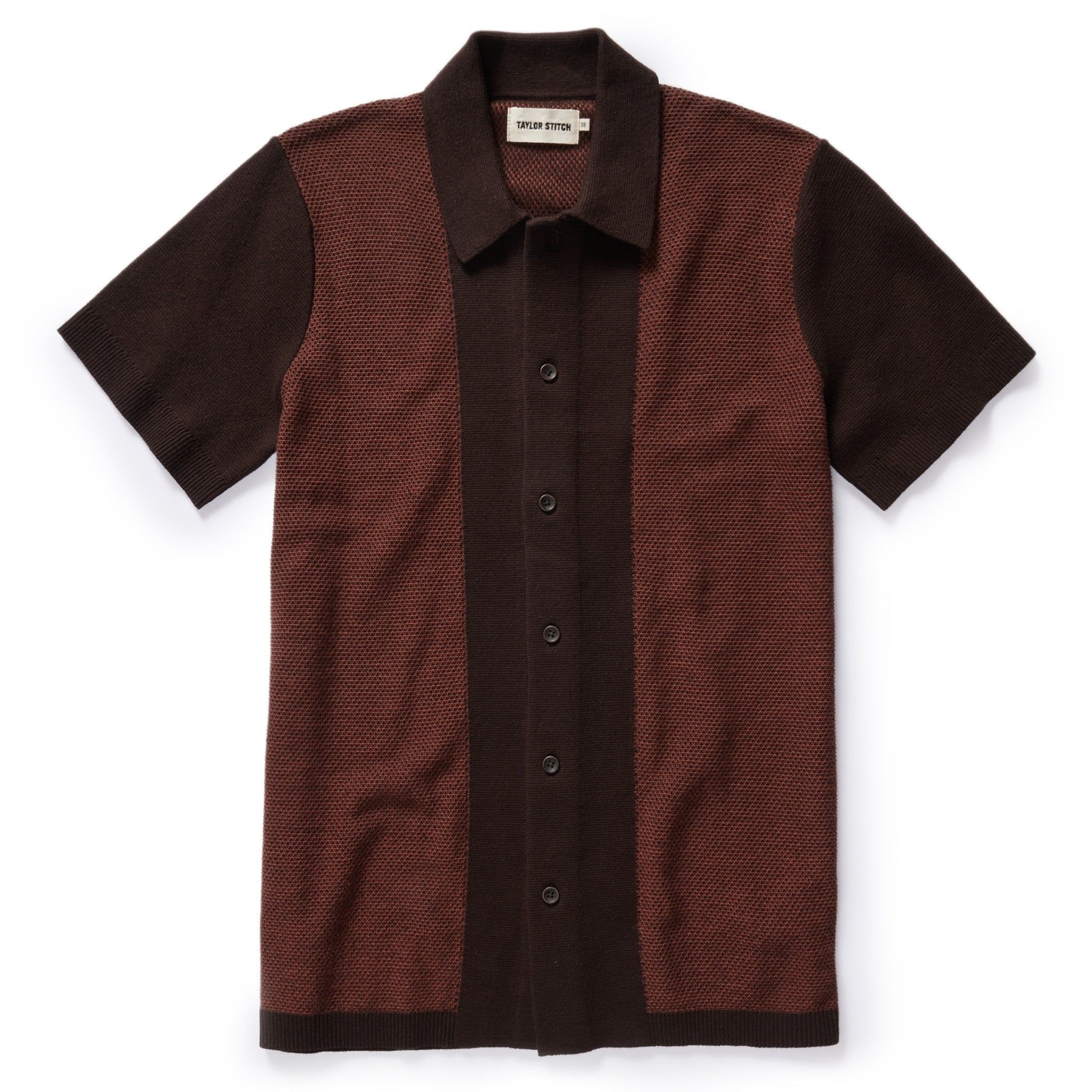 Usnrw Button Down Polo in Morita Seed Stitch