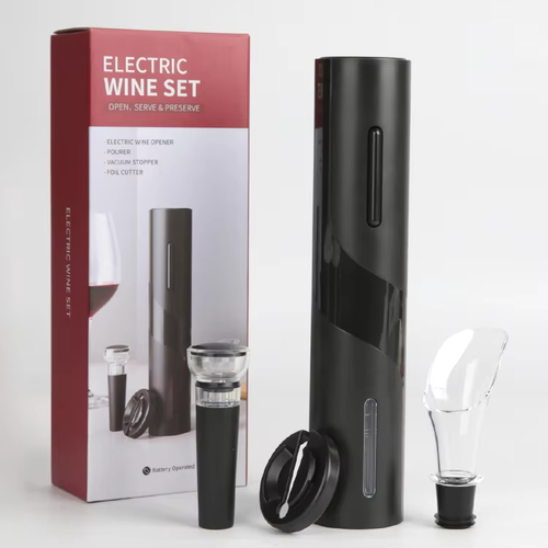 🔥Open red wine in 1 second🍷Electric wine bottle opener set 🍷This set of opening pouring storing wine is enough. 💕You can also use it to store endless red wine 💥Good-looking, classy wherever you put it
