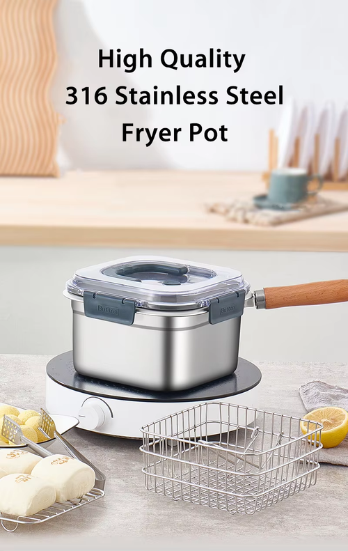 🫕Multi-Function Frying Cooker Set - Fryer, Cooker, Fresh Keeping & Vegetables Washing