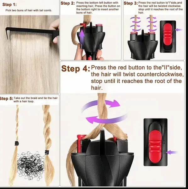360 Degree Rotate Automatic Hair Braider✌️